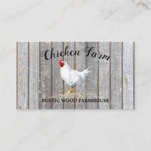 Chicken Farmhouse Rustic Egg Business Card