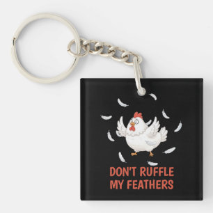 Chicken Feathers Keychain
