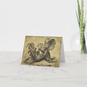 Chicken Fight- Prim Lil Note Cards