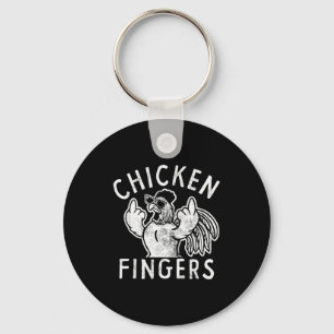 Chicken Fingers, Middle Fingers, Funny Chicken  Keychain