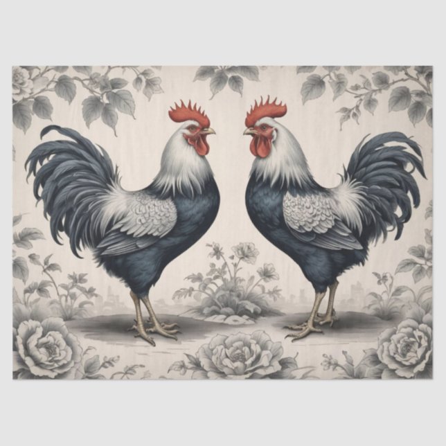 Chicken Floral  Tissue Paper (Front)