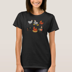 Chicken Floral Women Cowgirl Country Life Farmer T-Shirt