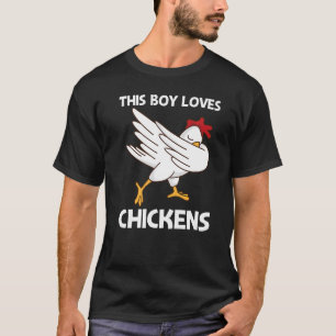 Chicken For Boys Kids Poultry Rooster Egg T-Shirt