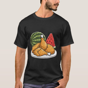 Chicken, Fried Chicken And Watermelon Picnic Vibes T-Shirt