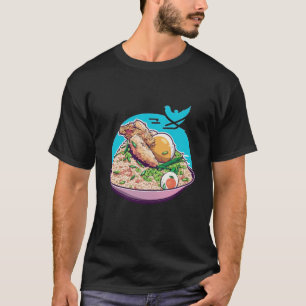 Chicken Fried Rice Vaporwave Style Aesthetic T-Shirt