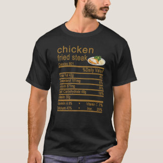 Chicken Fried Steak Nutrition Facts Label Thanksgi T-Shirt