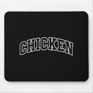 Chicken Funny Athletic Lettering Costume Animal Lo Mouse Pad
