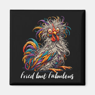 Chicken Funny Fried But Fabulous Graphic Women Chi Magnet