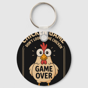 Chicken Game Don't Look At The Chicken Game Over F Keychain