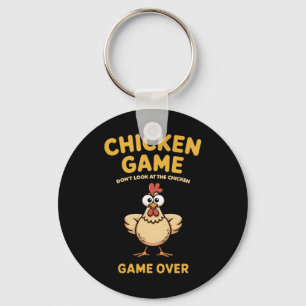 Chicken Game Dont Look At The Chicken Gameover Pou Keychain
