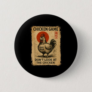 Chicken Game Funny Japanese Boys Girls Womens Mens 2 Inch Round Button