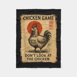 Chicken Game Funny Japanese Boys Girls Womens Mens Fleece Blanket