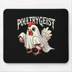 Chicken Ghost Ultrygeist Funny Halloween Farmer Mouse Pad