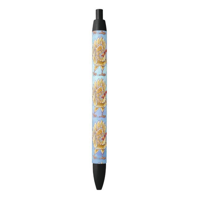 Chicken Gifts & Accessories Black Ink Pen (Front Vertical)