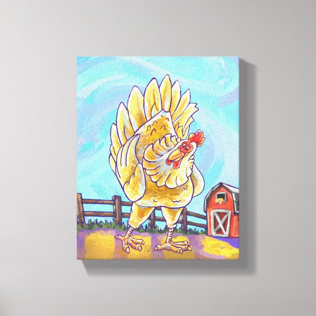 Chicken Gifts & Accessories Canvas Print (Front)