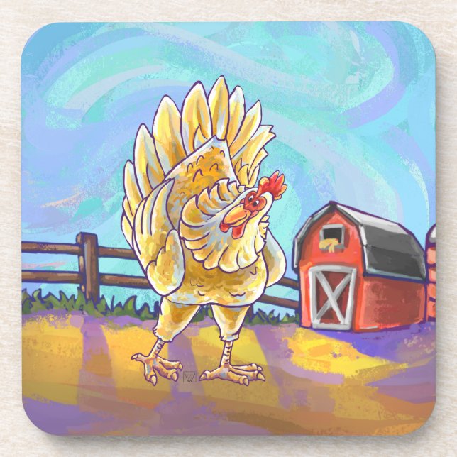 Chicken Gifts & Accessories Coaster (Front)