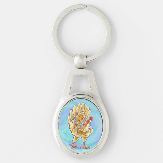 Chicken Gifts & Accessories Keychain (Front)