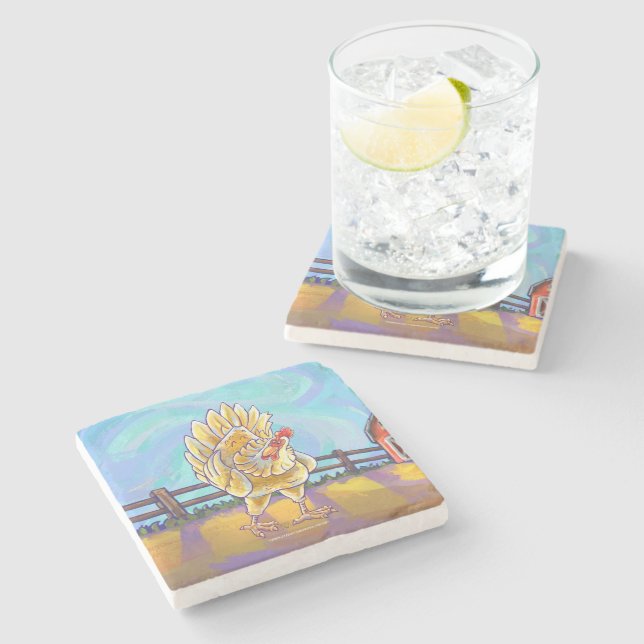 Chicken Gifts & Accessories Stone Coaster (Side)