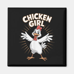 Chicken Girl Childrens Chickens Apparel _ Youth Ki Magnet