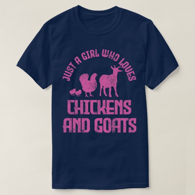 Chicken Goat Farmer T-Shirt (Design Front)