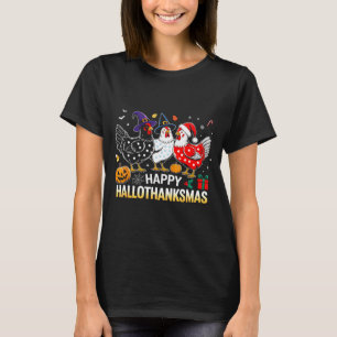 Chicken Halloween Thanksgiving Funny Happy Halloth T-Shirt