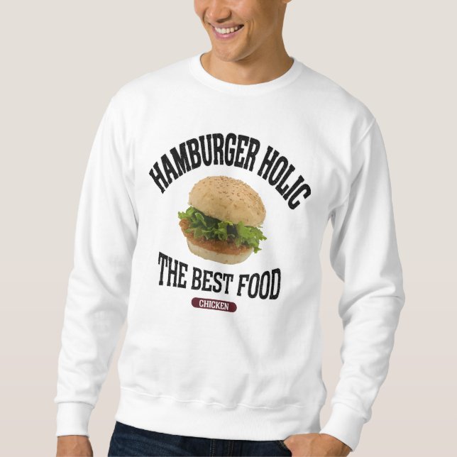 Chicken hamburger (vintage style) sweatshirt (Front)