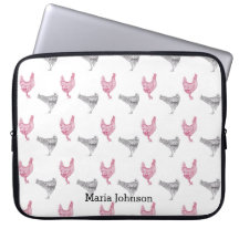 Chicken hand-drawn pattern | customize name.