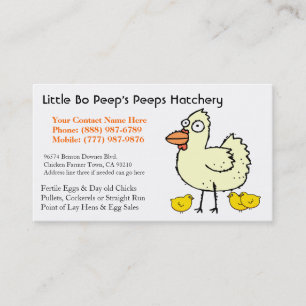 Chicken Hatchery Business or Poultry Producer Card