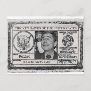 Chicken Hawk Cards of the United States post card