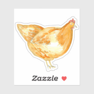 Chicken Hen Bird Watercolor Animal