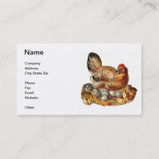 Chicken Hen Chicks & Eggs Business Card