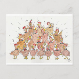 Chicken/Hen Choir Postcard