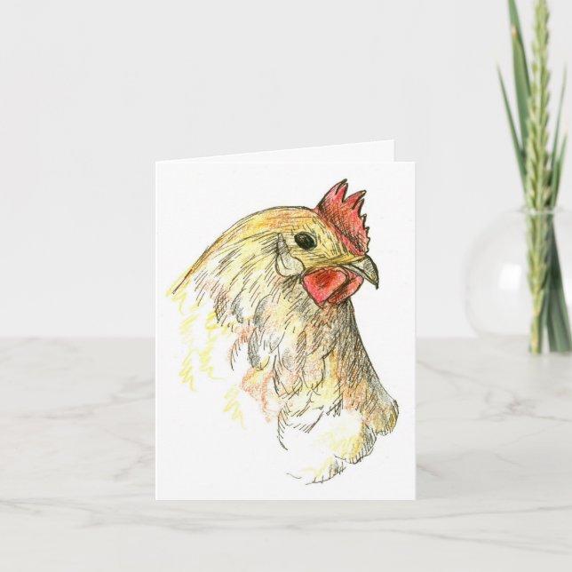 Chicken Hen Farm Animal Thank You Card (Front)