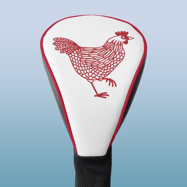 Chicken Hen Golf Head Cover (Chicken hen poultry golf head cover)