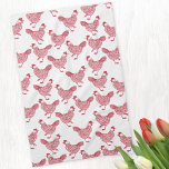 Chicken Hen Kitchen Towel<br><div class="desc">A fun red hen pattern for poultry lovers.  Original art by Nic Squirrell.</div>