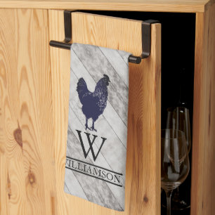 Chicken Hen Monogrammed Country Farm Kitchen Towel