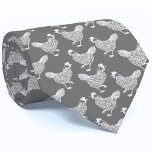 Chicken Hen Poultry Tie<br><div class="desc">A grey and white hen design for chicken and poultry lovers,  farmers,  small holders and chicken whisperers.  Original art by Nic Squirrell.</div>