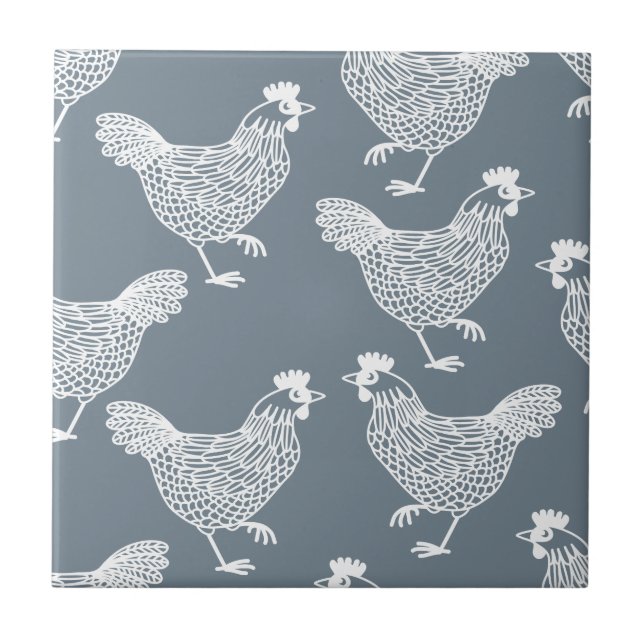 Chicken Hen Poultry Tile (Front)