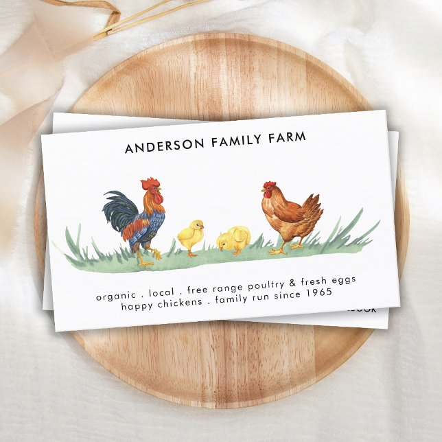 Chicken Hens Poultry Free Range Eggs QR Code Farm Business Card (Creator Uploaded)