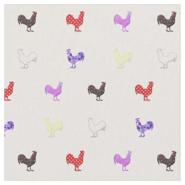 Chicken Hens Thunder_Cove  Fabric (Close Up)