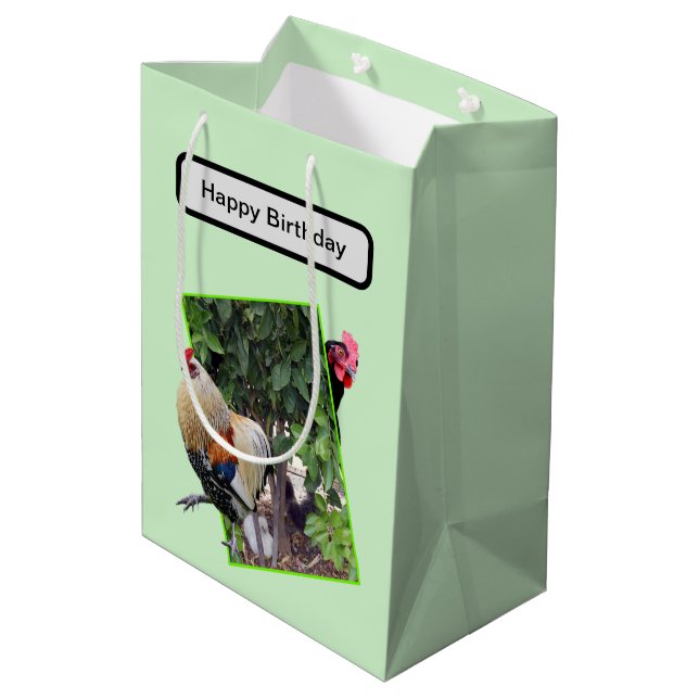 Chicken Hide And Seek,  Medium Gift Bag (Back Angled)