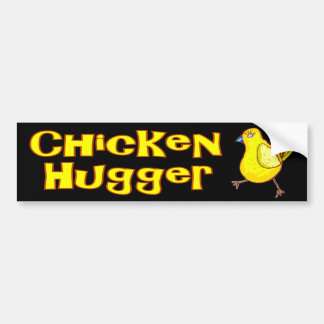 Chicken Hugger Bumper Sticker
