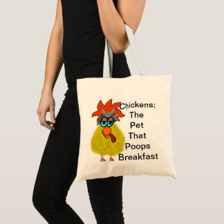 chicken humor tote bag