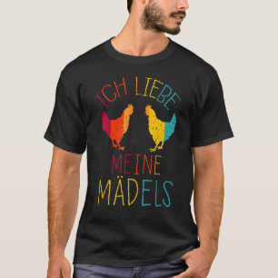 Chicken I Love My Girls Vintage Poultry Cockerel T-Shirt