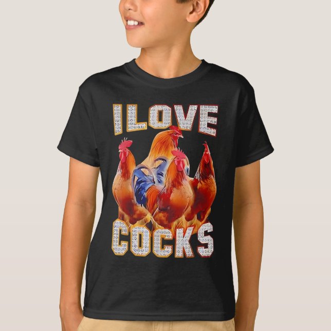 Chicken I Love S  T-Shirt (Front)