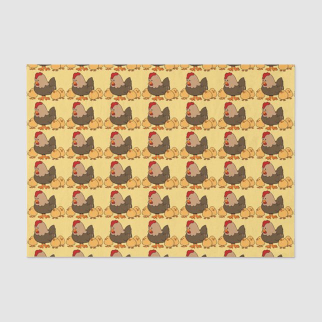 Chicken Illustration tissue paper (Front)