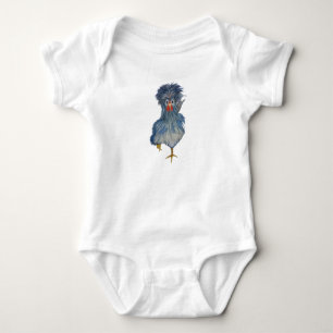 Chicken image on baby bodysuit