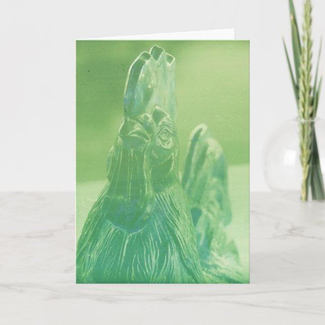 Chicken in Green Tones All Occasions Card (Front)
