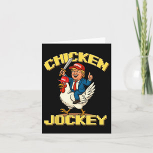 Chicken Jockey Trump Funny Meme 1  Card