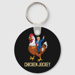 Chicken Jockey Trump Funny Meme 6 Keychain